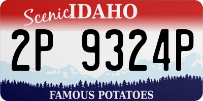 ID license plate 2P9324P