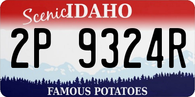ID license plate 2P9324R