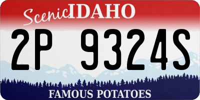 ID license plate 2P9324S