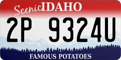 ID license plate 2P9324U