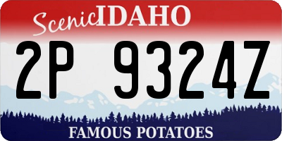 ID license plate 2P9324Z