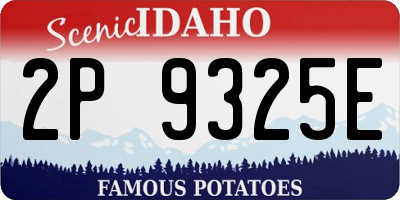 ID license plate 2P9325E