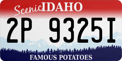 ID license plate 2P9325I