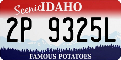 ID license plate 2P9325L