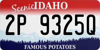 ID license plate 2P9325Q
