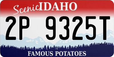 ID license plate 2P9325T