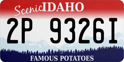 ID license plate 2P9326I