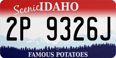 ID license plate 2P9326J