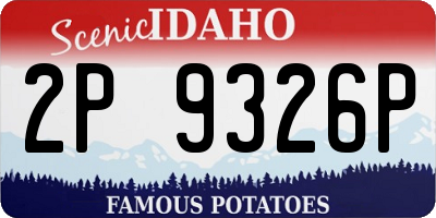 ID license plate 2P9326P