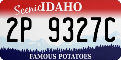 ID license plate 2P9327C