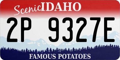 ID license plate 2P9327E