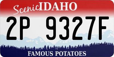 ID license plate 2P9327F