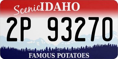ID license plate 2P9327O