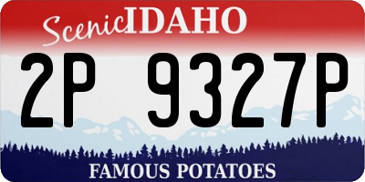 ID license plate 2P9327P