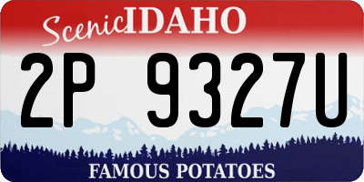 ID license plate 2P9327U