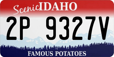 ID license plate 2P9327V
