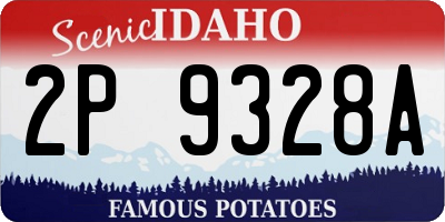 ID license plate 2P9328A