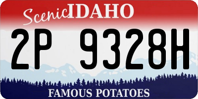 ID license plate 2P9328H