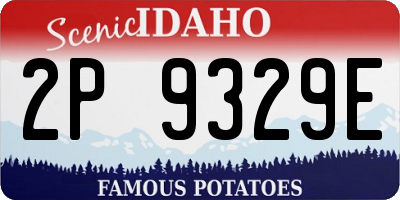 ID license plate 2P9329E