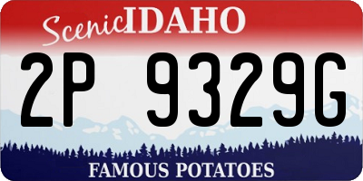 ID license plate 2P9329G