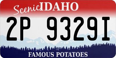 ID license plate 2P9329I