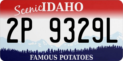 ID license plate 2P9329L
