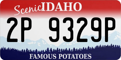 ID license plate 2P9329P