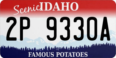 ID license plate 2P9330A