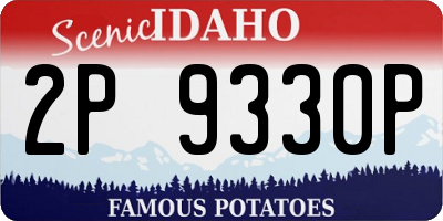 ID license plate 2P9330P