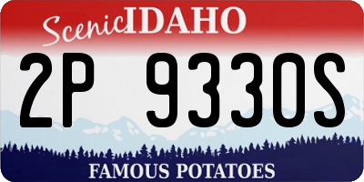 ID license plate 2P9330S