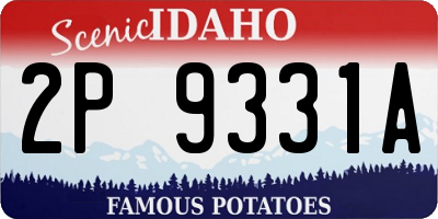 ID license plate 2P9331A