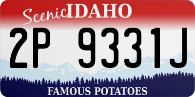 ID license plate 2P9331J