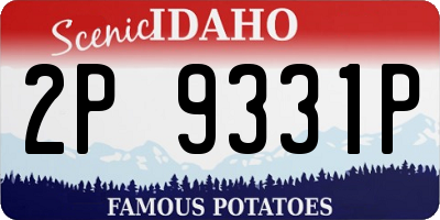 ID license plate 2P9331P