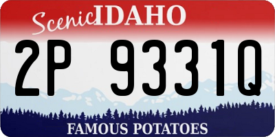 ID license plate 2P9331Q