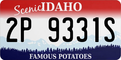 ID license plate 2P9331S
