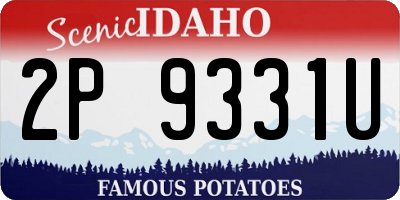 ID license plate 2P9331U