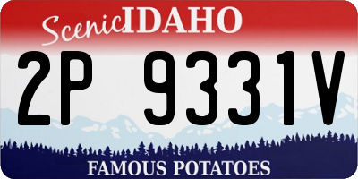 ID license plate 2P9331V