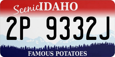 ID license plate 2P9332J