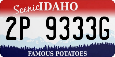 ID license plate 2P9333G