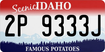 ID license plate 2P9333J