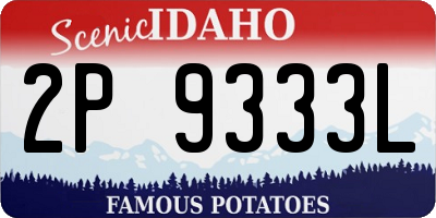 ID license plate 2P9333L