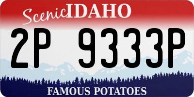 ID license plate 2P9333P