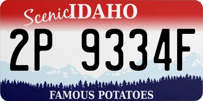 ID license plate 2P9334F