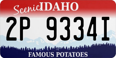 ID license plate 2P9334I