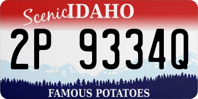 ID license plate 2P9334Q