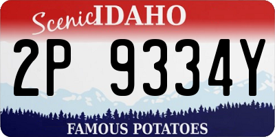 ID license plate 2P9334Y