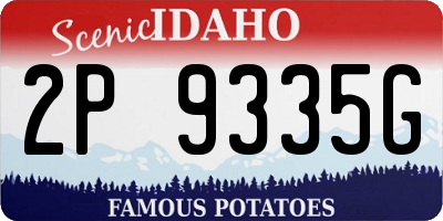 ID license plate 2P9335G