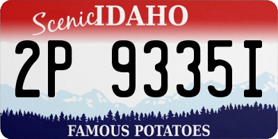 ID license plate 2P9335I