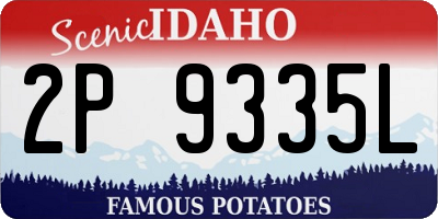 ID license plate 2P9335L