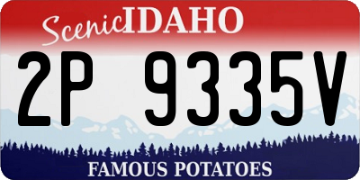 ID license plate 2P9335V